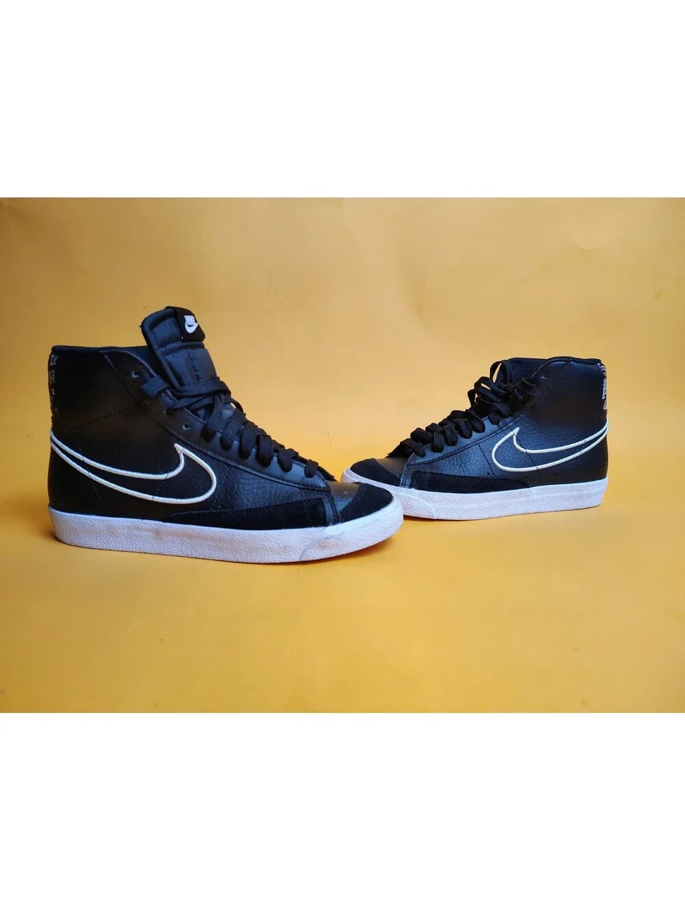 Nike Blazer Mid 77 SE Playful Fonts Black White GS 6.5Y Women 8 Shoes DJ0265-001